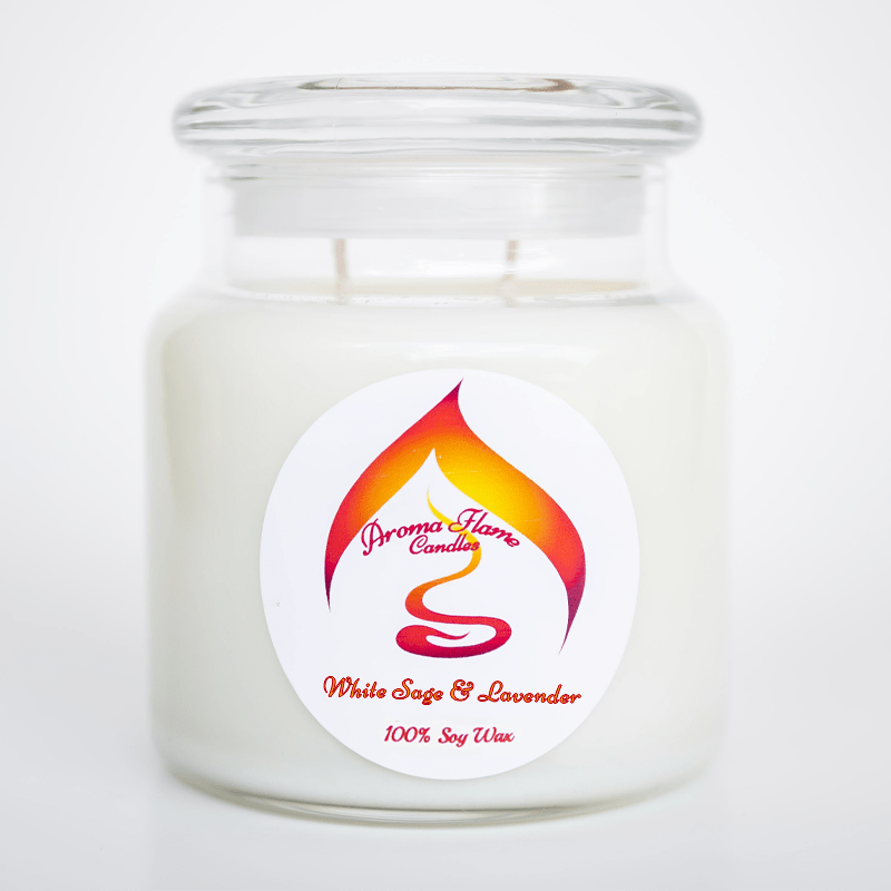 White Sage & Lavender Candle - 16 oz Jar